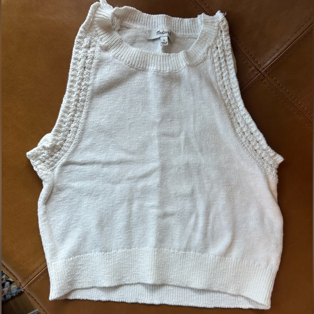 Madewell Crochet Knit Crop Tank